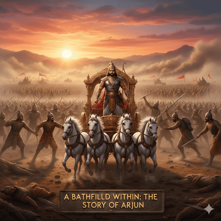 arjuna in battlefield